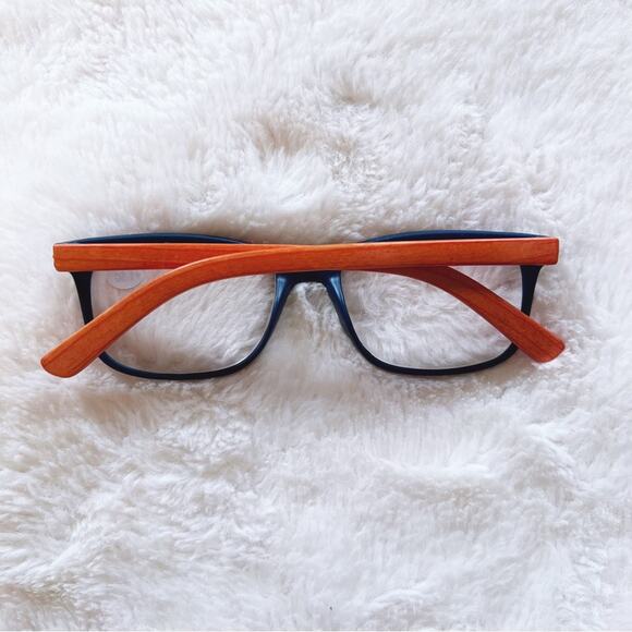 Owen Blue with Orange Wood Reader Glasses - Picture 11 of 11